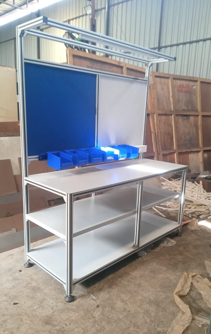 Front-mounted bin rail system